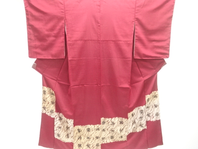 JAPANESE KIMONO / ANTIQUE OMESHI / TAISHO ROMAN STYLE / WOVEN BRUSH-MARKED